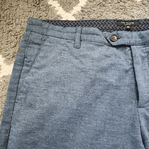 Ted Baker London Clasmay Classic Fit Textured Dress Pants Size 38L - Picture 4 of 10